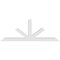 Ekena Millwork Saratoga Architectural Grade PVC Gable Bracket, 108"W x 40 1/2"H x 6"D x 6"F, 9/12 Pitch GBP108X41X0606SAR00 - alternate 3